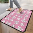 thumbnail image 4 of Pink Bows and Baseballs Pattern Door Rugs,Washable Non Slip Door Mats Indoor,Decorative Door Mats,Entry Mat Indoor for Entrance,Bedroom,Kitchen,Bathroom,30"x17", 4 of 6