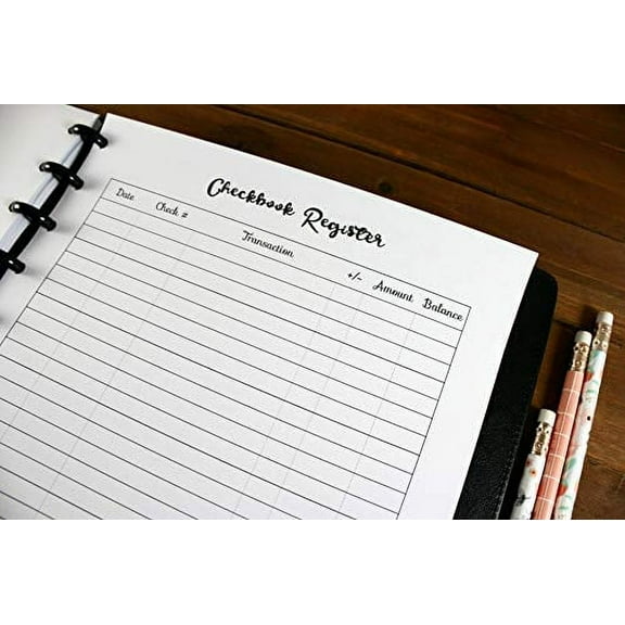 Checkbook Register Inserts for 8 Disc Planners
