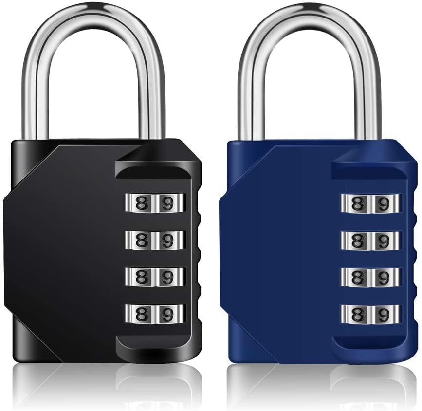 Employee Locker Gym Black Fence 2 Pack Combination Lock for Locker 4 Digit Combination Padlock for School Outdoor
