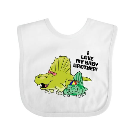 

Inktastic I love my Baby Brother with Baby Dimetrodon Gift Baby Boy or Baby Girl Bib