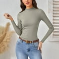 thumbnail image 5 of Women's Striped Short Sleeve Crewneck Tops Shirts Blouses Solid Color Casual Loose Fit T-Shirt Tee for Daily Wear Work Office Vacation Fashion Essential Gift for Women | CSEONE,Gray XL, 5 of 9