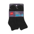 thumbnail image 3 of Ankle Socks Womens 6-Pack Hanes Ultimate White Black ComfortSort Cushion sz 5-9, 3 of 4