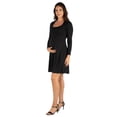 thumbnail image 2 of Maternity Long Sleeve Knee Length Skater Dress, 2 of 5