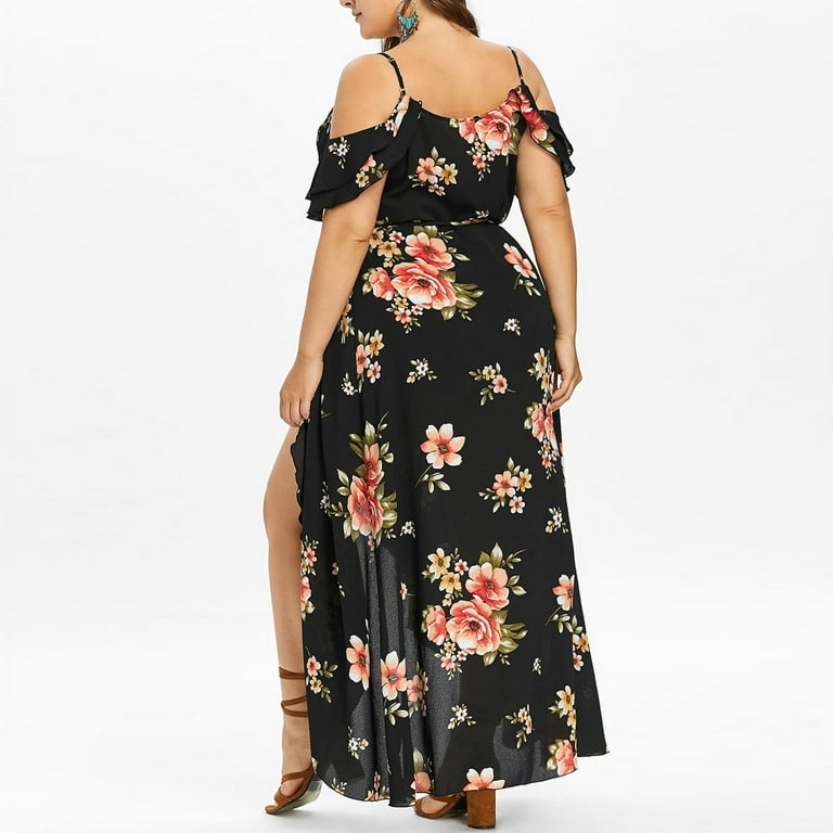 Cold Shoulder High Waist Plus Size casual Dresses Cold Shoulder High Waist Plus Size casual Dresses