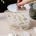 thumbnail image 2 of ABPETE Jewelry Box, 3-Layer Acrylic Jewelry Organizer with Handle, Clear Jewelry Boxes for Women Girls, Make up Organizer, Jewelry Storage Holder (Clear), 2 of 7