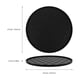 thumbnail image 5 of ColoMX Tapete de silicona para comederos de perros, redondo, negro - Bandeja impermeable para gatos con bordes elevados para suelos y bebederos para cachorros (huella), 5 of 8