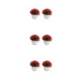 thumbnail image 2 of Cateissary 2 unids/set Pot Bonsai Ornament Versatile Home Decor Companion Faux Grass para decoración Potted Simulation rojo brillante Type1 NO1, 2 of 6