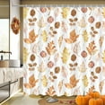 thumbnail image 2 of Autumn Maple Leaves Waterproof Shower Curtain Fall Leaves Thanksgiving Harvest Shower Curtain for Bathroom Autumn Plants Maple Tree Leaves Home Bathtub Waterproof Fabric 72"W x 78"L (Pack of 1), 2 of 6