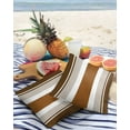 thumbnail image 3 of Outdoor Waterproof Throw Pillow Covers Set of 2 Bohemian Brown Stripe Decorative Pillowcases Square Outdoor Pillows Cushion Case 18x18 Inch Boho Style Patio Pillows for Couch Sofa Bed Garden, 3 of 7