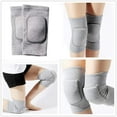 thumbnail image 3 of Namzi Soft Kneepads Cotton Volleyball Tennis 1 Pair-Women Pole Dance Yoga Knee Protector Guards for Athletic Use Adult Cycling Gym Workout Exercise Skating Knee Brace Support With Sponge (Gray, L), 3 of 5
