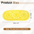 thumbnail image 2 of Uxcell Crochet Doilies, 22" x 10" Handmade Crochet Table Placemats Oval Lace Doilies 3 Flowers Pattern Cotton Coaster for Wedding Party Decoration, Yellow, 2 of 6