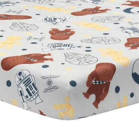 UPC: 0084122012691 | Lambs & Ivy Star Wars Signature Millennium Falcon 100% Cotton Fitted Crib Sheet