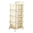 thumbnail image 4 of Carro de almacenamiento con cajones, contenedor de almacenamiento con ruedas giratorias de 360 ​​ degree, decoración del hogar, tienda, juguetes, carrito de 4 capas, 4 of 9
