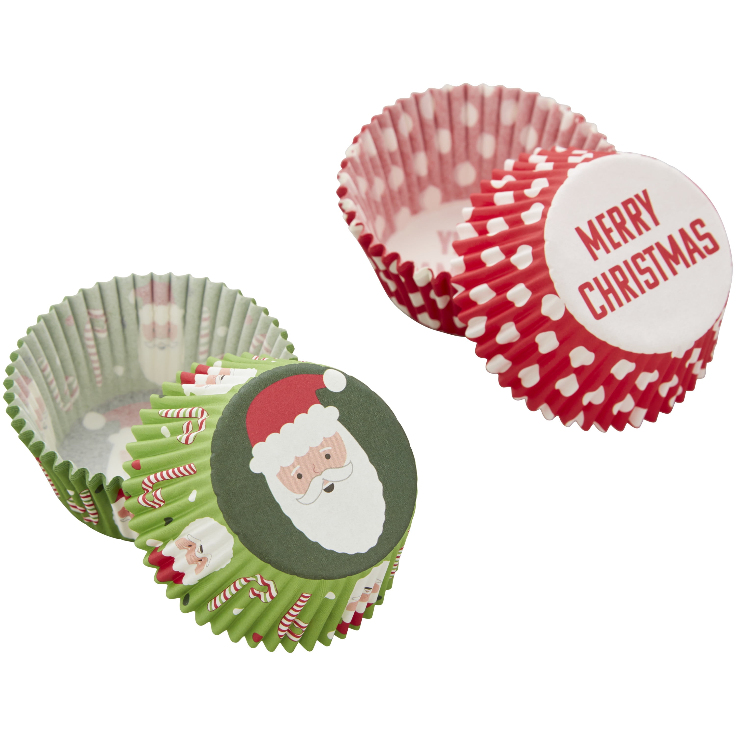 Great Value Traditional Merry Christmas Standard Cupcake Liners, 48-Count