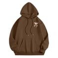 thumbnail image 4 of Fshinging Oversized Sweatshirt for Women Bow Letter Graphic Long Sleeve Drawstring With Pockets Casual Clothes, 4 of 7