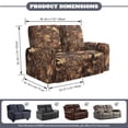 thumbnail image 6 of TSOVTHRID Fall Forest Camo Hunting Print Loveseat Recliner Covers 2 Seat Stretch Reclining Loveseat Cover, Machine Washable Loveseat Covers, Furniture Protector for Pet Dog, 6 of 7