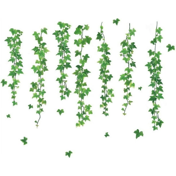 Pegatinas de pared de enredaderas verdes, hojas caídas, pegatinas de pared de enredaderas colgantes, plantas verdes naturales, murales artísticos, papel tapiz de vinilo