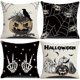 thumbnail image 1 of Funda de almohada decorativa con diseño de calabaza de Halloween, diseño de araña y fantasma divertido, juego de fundas de cojín para sofá, 1 of 2