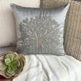 thumbnail image 2 of Pillow Cover, 22x22 inch (55x55 cm) Throw Pillow Covers, Silver Throw Pillows Cover Couch, Beaded Tree Pillow Cases, Art Silk Square Pillows Cover, Floral - The Silver Tree, 2 of 12