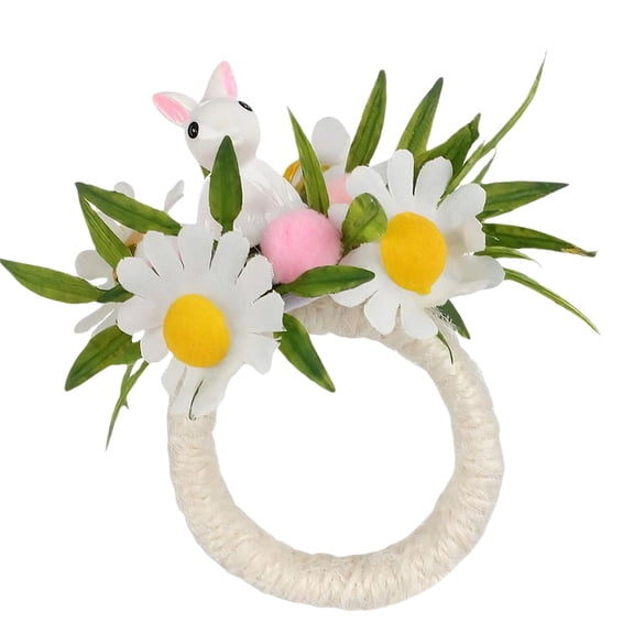 lanema Decorative Easter Themed Napkin Rings for Beautiful Table Setting and Festivities Napkin Holder Accessories