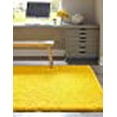thumbnail image 1 of Unique Loom Solo Solid Shag Collection Area Modern Plush Rug Lush Soft, 2' 2 x 3' 0, Tuscan Sun Yellow, 1 of 5