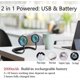 thumbnail image 4 of Hand Free Neck Fan, Rechargeable Mini USB Personal Fan, Headphone Design Wearable Neckband Fan with 360 Rotation, 3 Adjustable Speeds (Black), 4 of 4