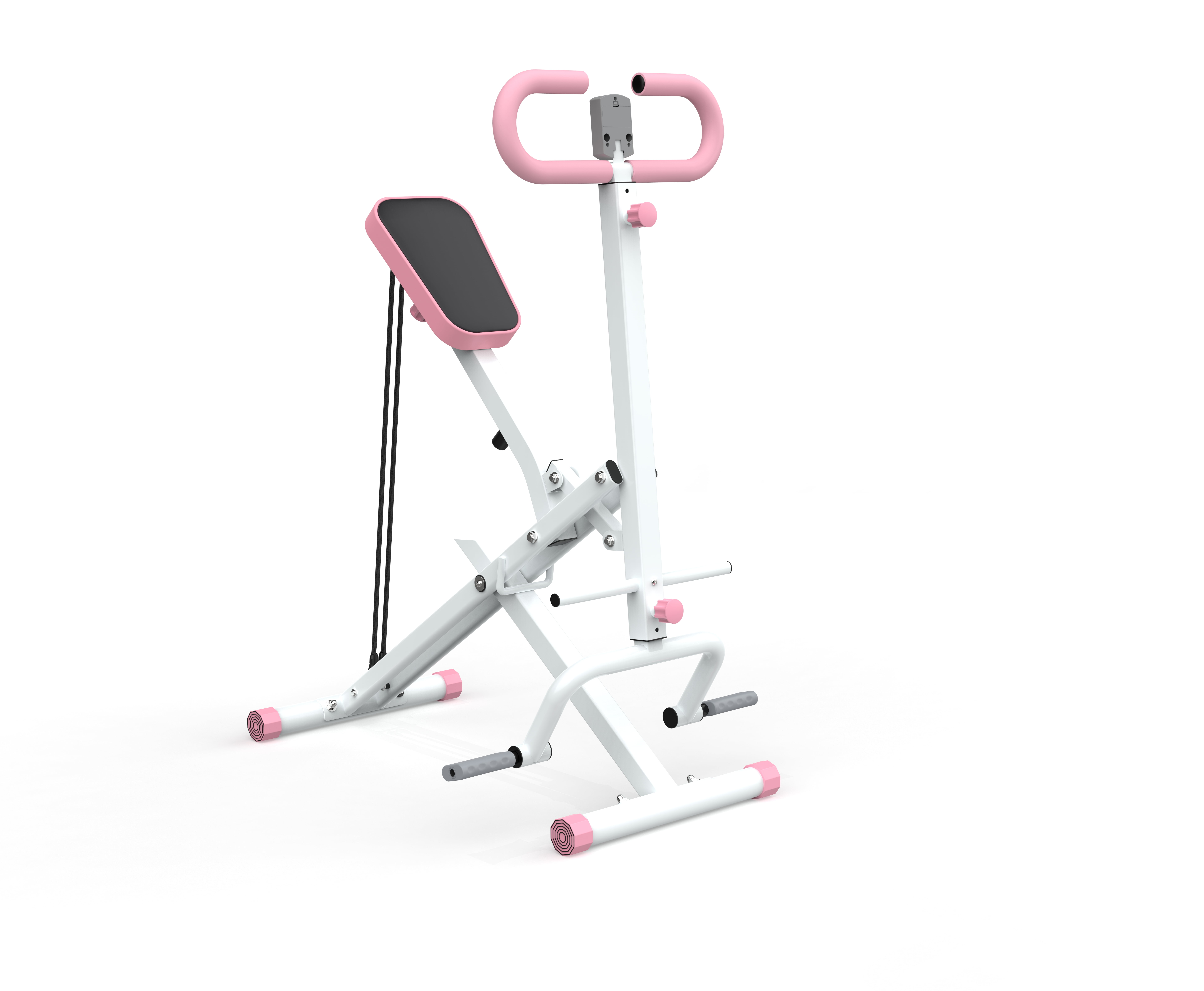 Exercise Equipment Squat Machine for Home, Assist Trainer for Glutes Workout Foldable with Resistance Bands, for Botty Glutes Butt Thighs, Ab Back/Leg Press Hip Thrust for Home Gym Fitness,Home Gym