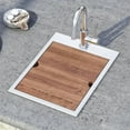 thumbnail image 5 of Ruvati 15 x 20 inch Workstation Drop-in Topmount Bar Prep RV Sink 16 Gauge, 5 of 24