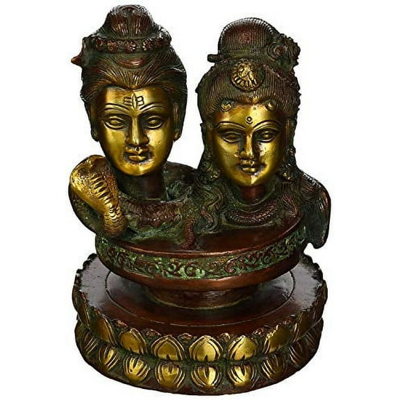 Exotic India Lord Shiva and Goddess Parvati - Brass