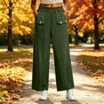 thumbnail image 2 of Levmjia Women High Waisted Wide Leg Pants Casual Drawstring Elastic Waist Side Pocket Loose Fit Pants for Women Daily Wear, 2 of 6