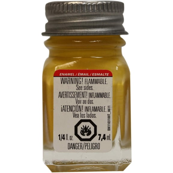 Testors Corp. Enamel 1/4 oz Yellow TES1114TT Plastics Paint Enamels