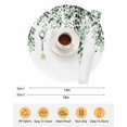 thumbnail image 6 of 15 Inch Round Placemats Set of 6, Green Eucalyptus Non Slip Heat Insulation PP Table Mats, Weeping Botanical Leaf Watercolor Washable Place Mats for Kitchen Dining Party Table Decor, 6 of 7