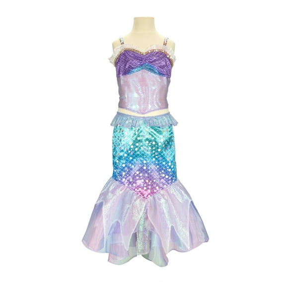 Disney Little Mermaid Ariel Two Piece Mermaid Deluxe Multicolored Fashion Dress Size 4 to 6