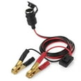 thumbnail image 3 of 12V 24V Female Car  Socket to Battery Alligator Crocodile Clips Connector 2FT Car Battery Clamp-on Extension Charge Cable, 3 of 7