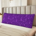 thumbnail image 2 of Fotbe Purple Glitter Funda para Almohada Corporal con Diseño, Funda de Microfibra Ultrasuave de 20x54 Pulgadas, Ropa de Cama Elegante, 2 of 7