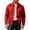 Red, variant on Workwear Jacket for Men Solid Color Long Sleeved Lapel Button Multi Pockets Jacket for Travel & Outfit Wear