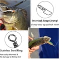 thumbnail image 4 of czcpp-Fishing Barrel Swivel with Double Safety Snaps Brass Fishing Swivels Snaps Hook Lure Line Connector Swivel Interlock Snaps Fishing Tackle 50pcs/100pcs, 4 of 4