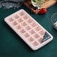 thumbnail image 4 of Molde de silicona de 21 cavidades para hacer cubitos de hielo, bandeja para molde de crema para pasteles con tapa, utensilios para hornear, cuadrado, rosa Methold HA004768-01, 4 of 7