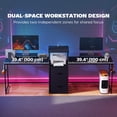thumbnail image 4 of HOMCOM Computer Desk for 2 Person, Gaming Desk with Power Outlets, Black, 4 of 10