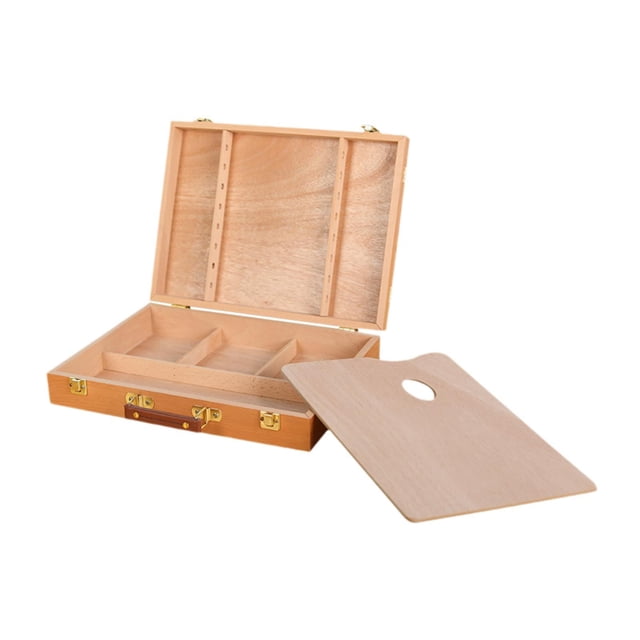 Caja de almacenamiento de herramientas de suministros de artista con organizador de mango con broches de bloqueo para marcadores de lápiz de acuarela