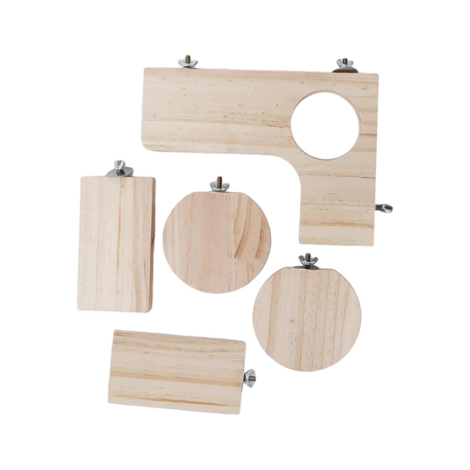 YWMJZEU 5Pcs Hamster Cage Set Pet Cage Playground Wood Pet Cage for Parrot Small Animals