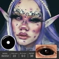 thumbnail image 4 of Pseieche-lentes de contacto grandes para Cosplay, lentes de ojos ciegos de Halloween, lentes negras completas, lentes blancas, ojo completo, 22MM, 1 par, 4 of 4