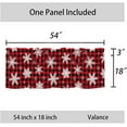 thumbnail image 4 of Christmas Snowflake Curtain Valances For Kitchen Window 54x18 Inch Xmas Winter Red Black Buffalo Plaid Rod Pocket Valance Windows Treatments 1 Panel Holiday Curtains for Bathroom Living Room Decor, 4 of 6