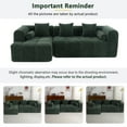 thumbnail image 4 of NEW 101.2" Sectional Sofa Full-Compressed Sofa Modular Sofa Couch Free-combined Sofa with Deep Seating and Two Side Pockets for Living Room, Green, 4 of 7