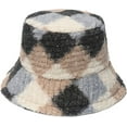 thumbnail image 3 of CoCopeaunts British Style Bucket Hat for Men Colorful Geometric Plaid Fleece Lambs Wool Winter Outdoor Warm Fisherman Hats, 3 of 8
