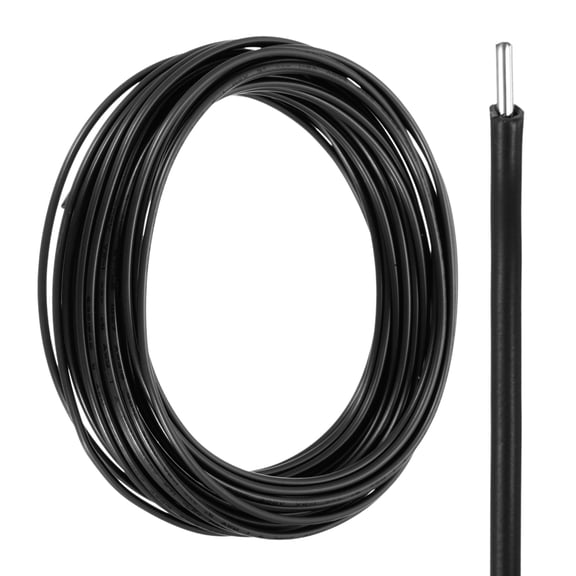 Uxcell 20 Gauge Hook Up Wire 25FT 300V Tinned Copper Electrical Wire, Black