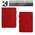 thumbnail image 2 of Embossed Folio Flip Smart Case for Amazon Fire HD10 / HD10 Plus 13th Generation 2023, Premium PU Leather Kickstand Card Slots Magnetic Auto Sleep / Wake with Pen Slot Case, Red, 2 of 5