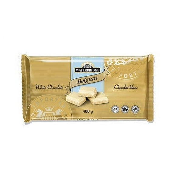 Waterbridge Belgian White Chocolate, 400g/14.1 oz