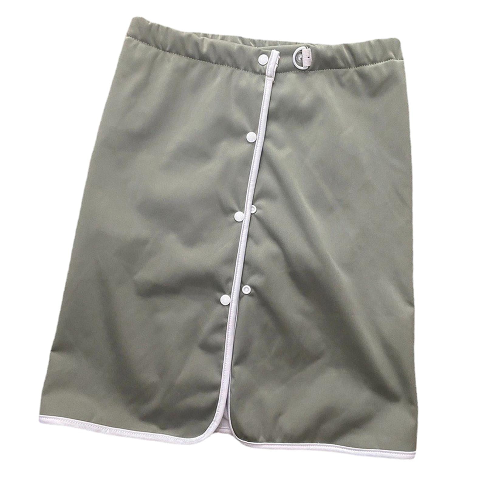 Adult Diaper Skirt Breathable Adult Cloth Diaper Reusable for Adults Elderly Grayish green XXXL