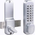 thumbnail image 1 of MUTEX Combination Door Lock MX250 Mechanical Keyless Surface Mount Deadbolt - Satin Chrome, 1 of 5